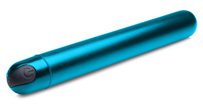 10X Slim Metallic Bullet Vibrator  - Blue bullet-vibrators from Bang