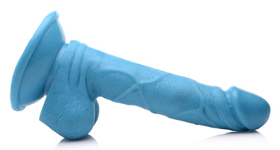 6.5 Inch Realistic Dildo with Balls - Blue Dildos from Pop Peckers