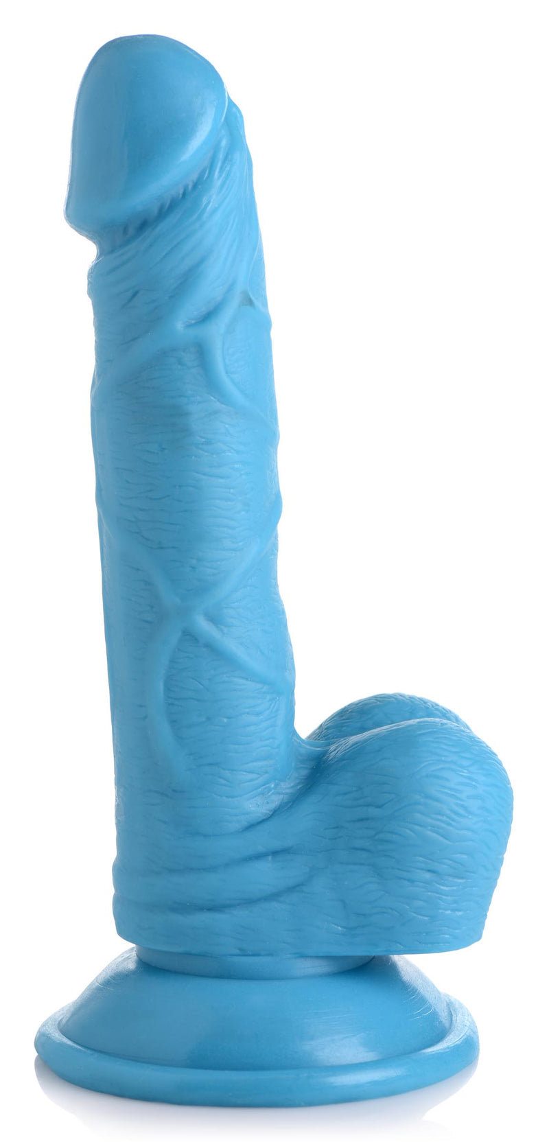 6.5 Inch Realistic Dildo with Balls - Blue Dildos from Pop Peckers