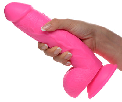 8.25 Inch Realistic Dildo with Balls - Pink Dildos from Pop Peckers