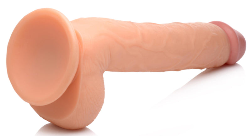 Long Logan 10 Inch Realistic Dildo with Balls - Light | XR Brands Dildos from Master Cock