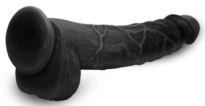 Hung Harry 11.75 Inch Realistic Dildo with Balls - Black | XR Brands Dildos from Master Cock