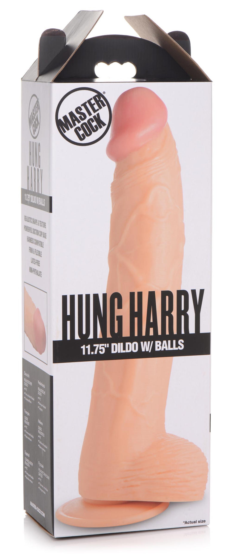 Hung Harry 11.75 Inch Realistic Dildo with Balls - Light | XR Brands Dildos from Master Cock