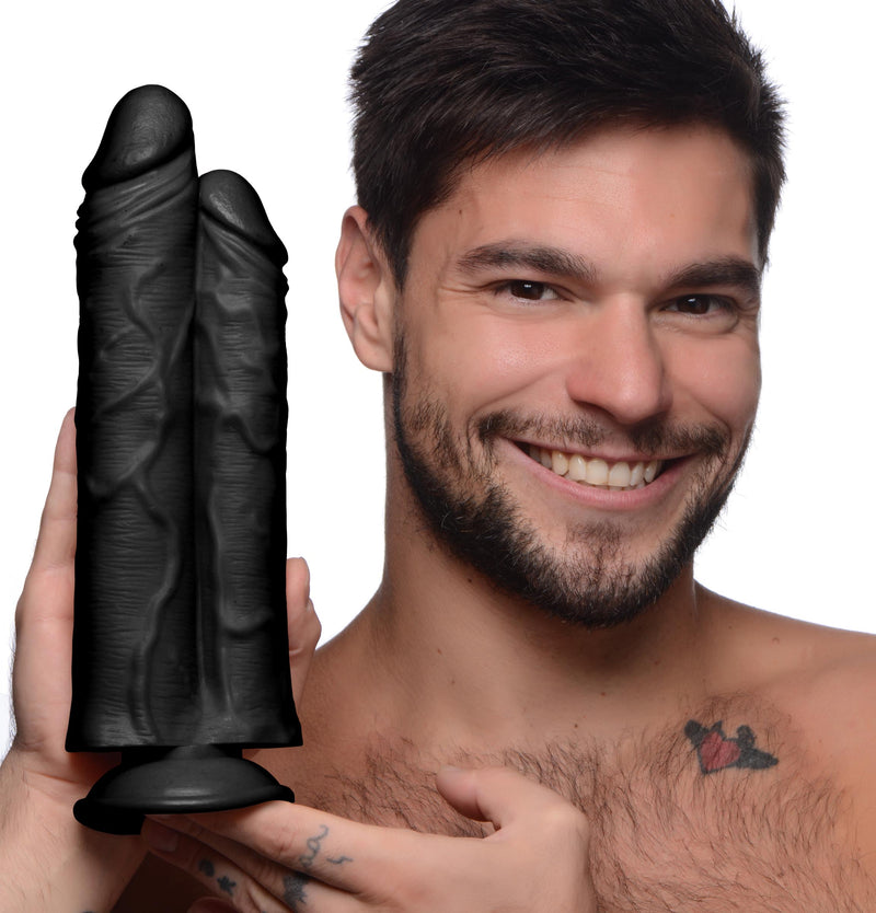 Double-Ended Dildo Black Double Stuffer - 10 Inch Dildos from Master Cock