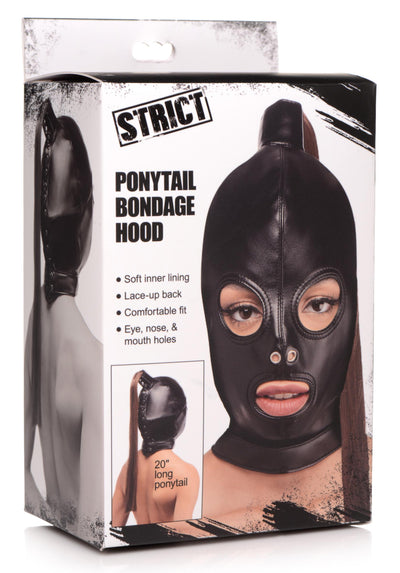 Ponytail Bondage Hood hoods-muzzles from Strict