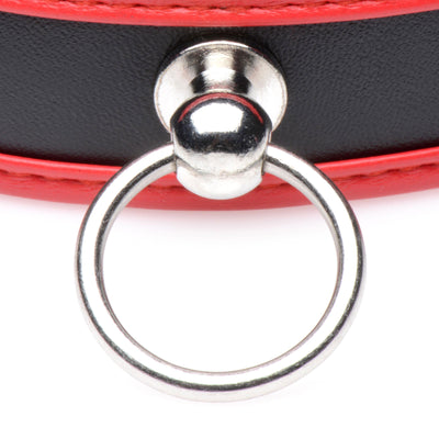 Scarlet Pet Red Collar with O-Ring FetishClothing from Master Series