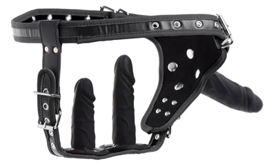 Double Penetration Strap On Harness | XR Brands dual-penetration-strapon from STRICT