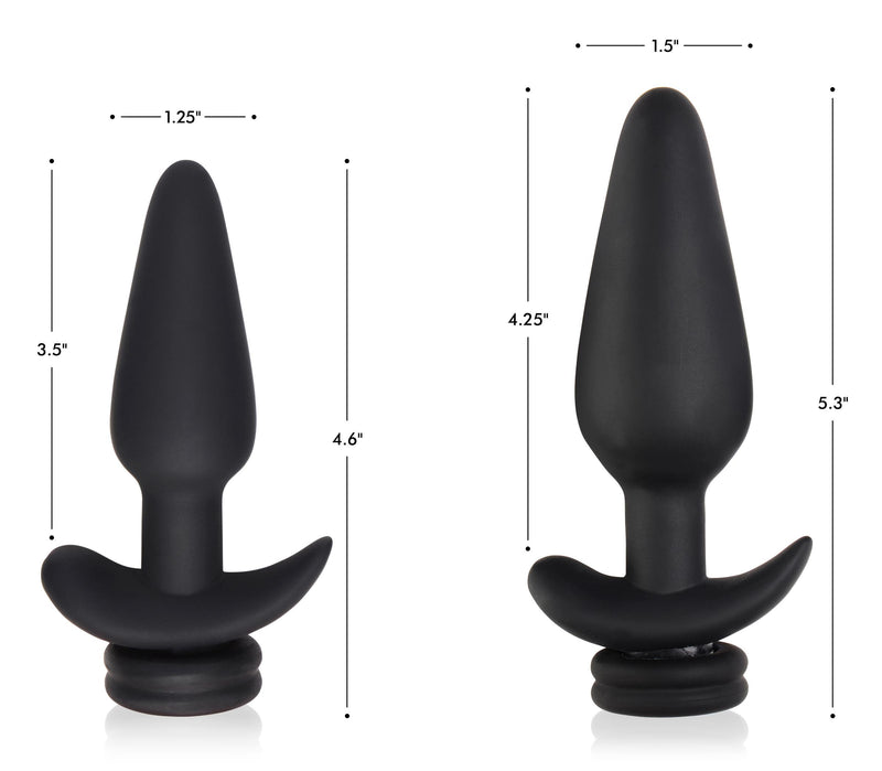 Interchangeable 10X Vibrating Silicone Anal Plug with Remote - Large | Tailz vibesextoys from Tailz