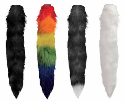 Interchangeable Black and White Fox Tail butt-plugs from Tailz