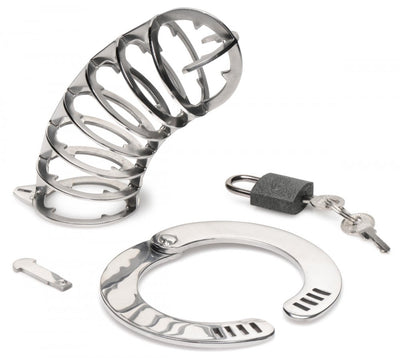 Stainless Steel Spiked Chastity Cage Chastity from Master Series