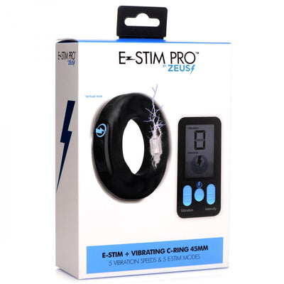 E-Stim Pro Silicone Vibrating Cock Ring - 1.75 Inch