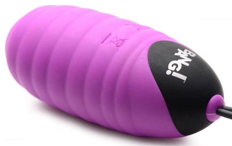28X Ribbed Silicone Vibrating Egg with Remote Control bullet-vibrators from Bang!