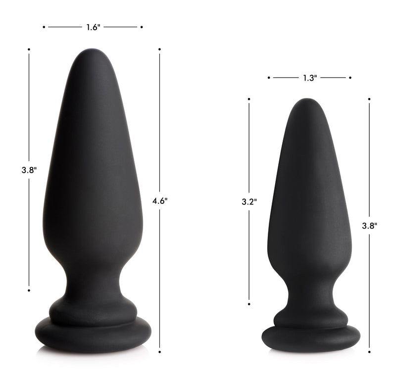 Small Anal Plug with Interchangeable Fox Tail - Black butt-plugs from Tailz