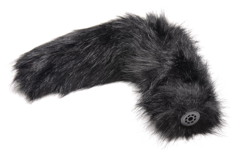 Large Anal Plug with Interchangeable Fox Tail - Black butt-plugs from Tailz