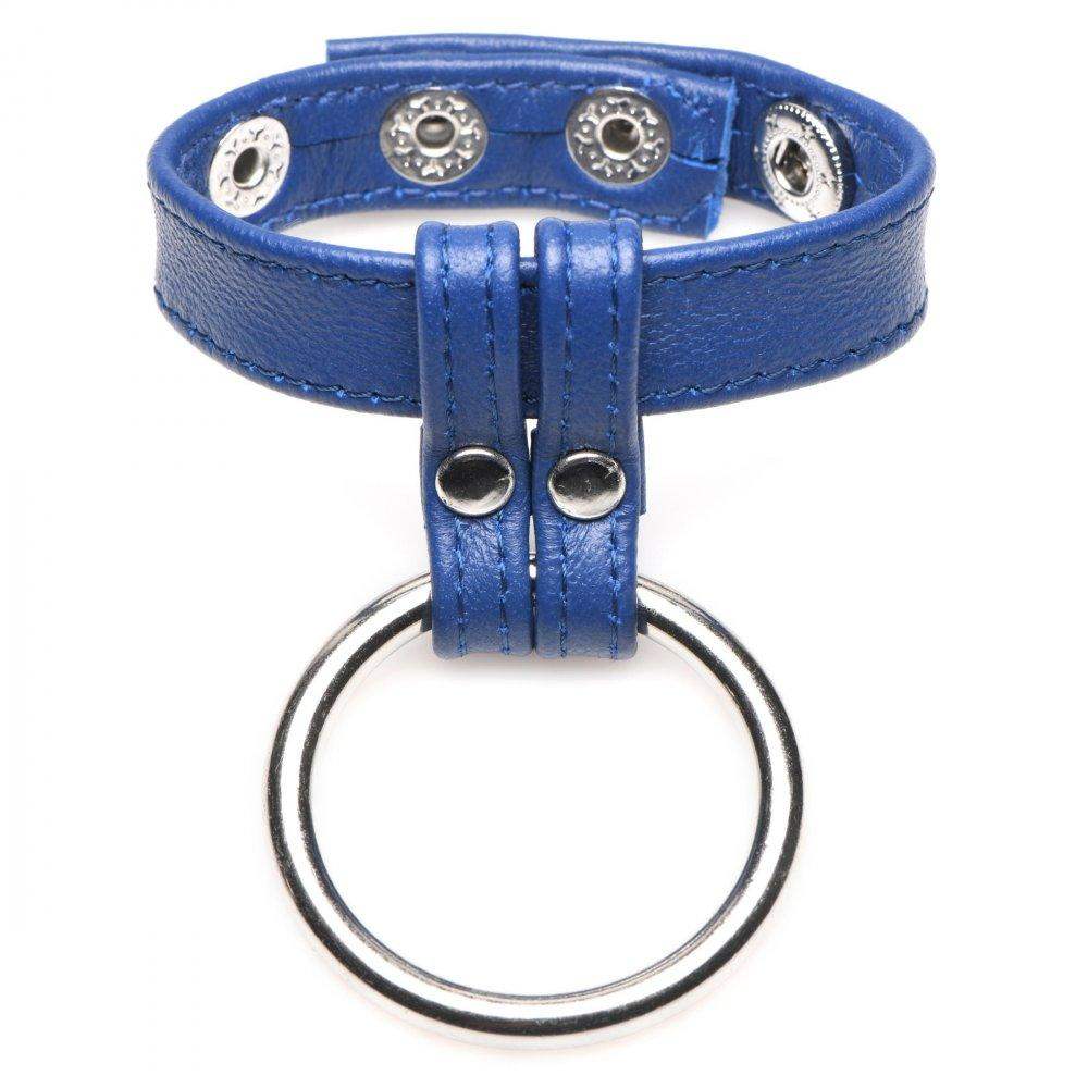Leather and Steel Cock and Ball Ring - The Dildo Hub