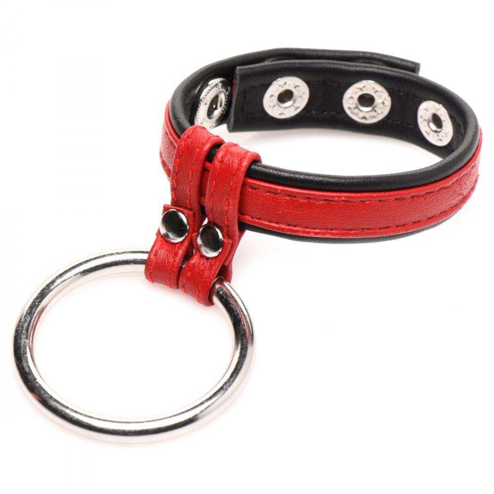 Leather and Steel Cock and Ball Ring - The Dildo Hub