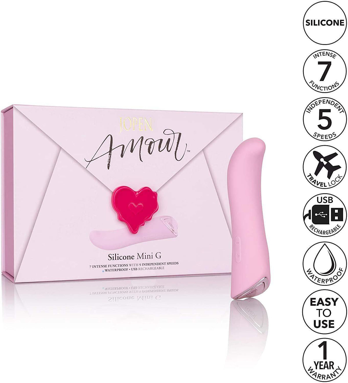 Amour Luxurious Silicone Vibrator Mini G | Jopen - The Dildo Hub
