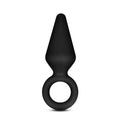 Anal Adventures Platinum Silicone Loop Butt Plug - Small Black
