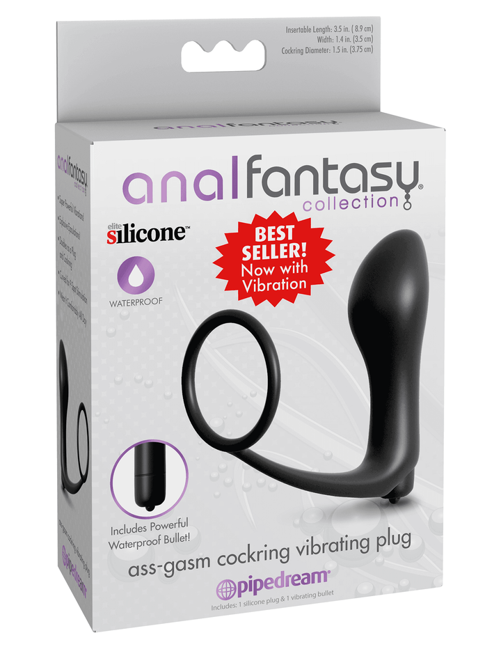 Anal Fantasy Collection Ass-Gasm Cockring Vibrating Plug | Pipedream The Dildo Hub Anal Fantasy Collection Ass-Gasm Cockring Vibrating Plug | Pipedream The Dildo Hub