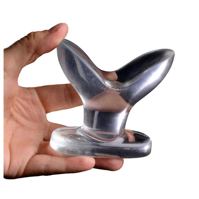 Anchored Clear Anal Plug - The Dildo Hub