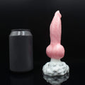 Custom Iceshard Fox Knot Dildo in Platinum Silicone