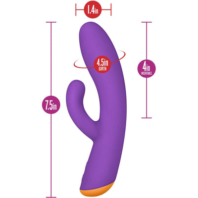 Aria Electrify Luxurious Silicone Rabbit Style Vibrator Plum | Blush - The Dildo Hub