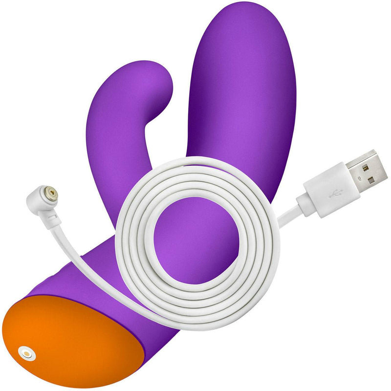 Aria Electrify Luxurious Silicone Rabbit Style Vibrator Plum | Blush - The Dildo Hub