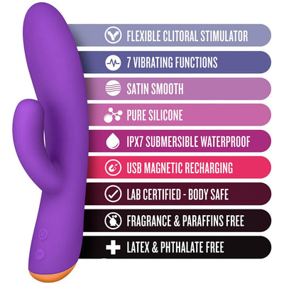 Aria Electrify Luxurious Silicone Rabbit Style Vibrator Plum | Blush - The Dildo Hub