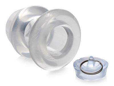 Ass Bung Clear Hollow Anal Dilator with Plug - Medium - The Dildo Hub