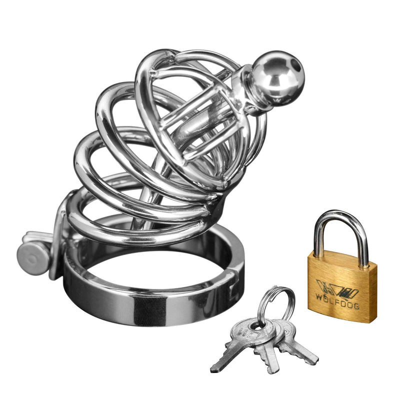 Asylum 4 Ring Locking Chastity Cage - The Dildo Hub