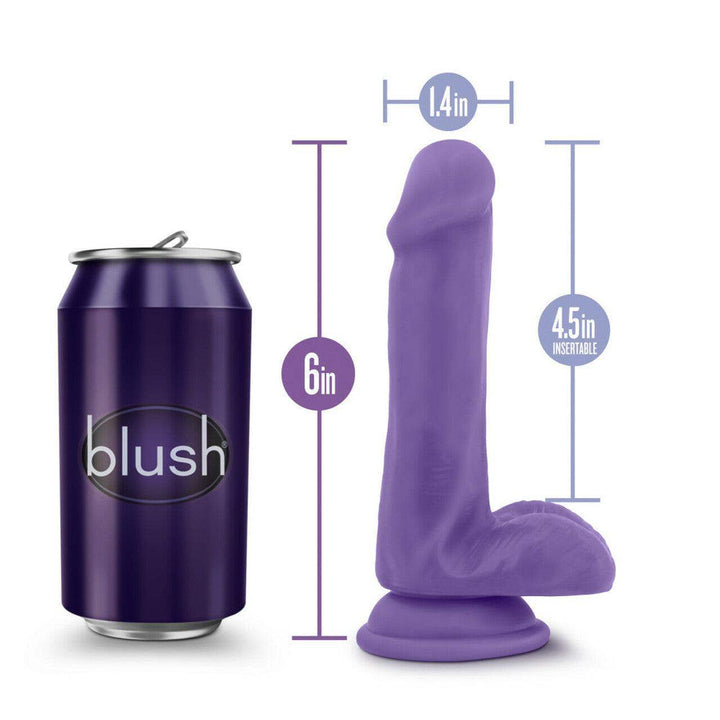 Au Naturel Bold Delight Purple Realistic Dildo - 6 Inches | Blush - The Dildo Hub