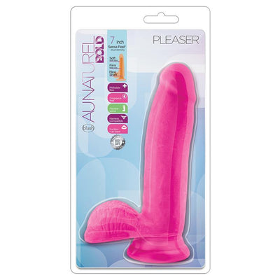 Au Naturel Bold Pleaser Pink Realistic Dildo - 7 Inches | Blush - The Dildo Hub