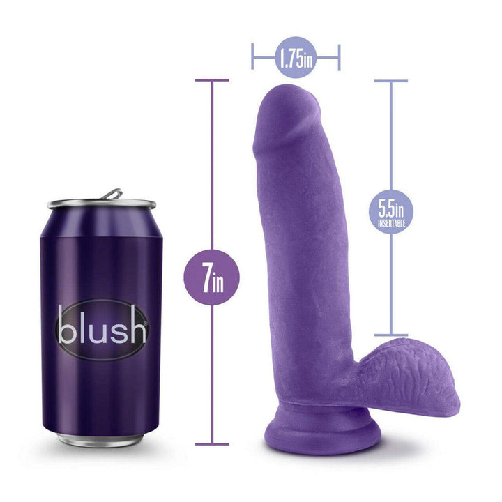 Au Naturel Bold Pleaser Purple Realistic Dildo - 7 Inches | Blush - The Dildo Hub