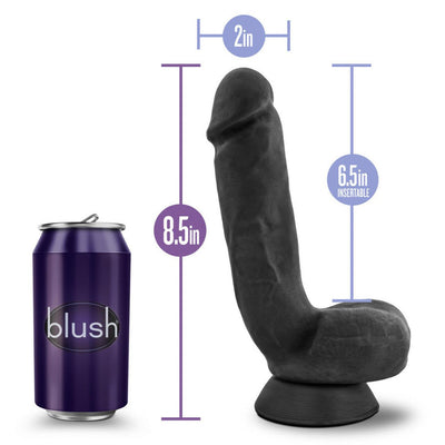 Au Naturel Bold Pound Black Realistic Dildo - 8.50 Inches | Blush - The Dildo Hub