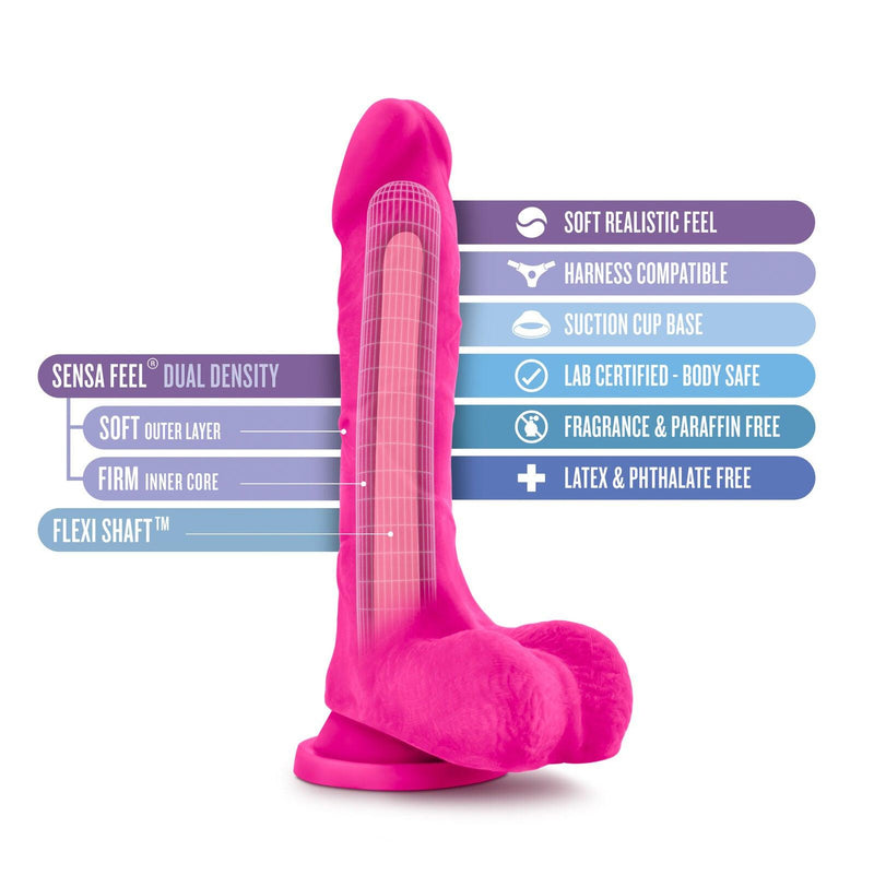 Au Naturel Bold Thrill Pink Realistic Dildo - 8.50 Inches | Blush - The Dildo Hub