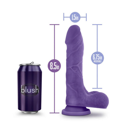 Au Naturel Bold Thrill Purple Realistic Dildo - 8.50 Inches | Blush - The Dildo Hub