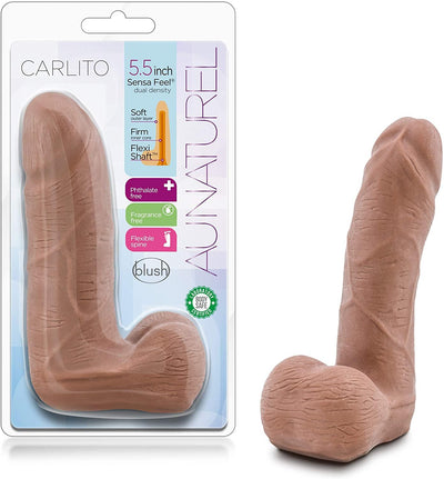 Au Naturel Carlito Sensa Feel Dual Density Dildo - 5 Inches | Blush - The Dildo Hub