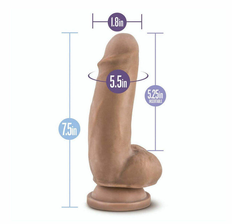 Au Naturel El Gordo Latin Realistic Dildo - 7 Inches | Blush - The Dildo Hub