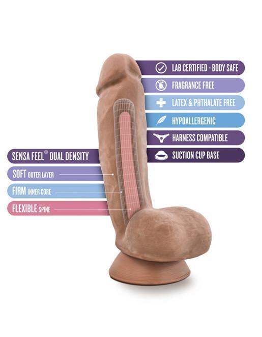 Au Naturel Macho Latin Realistic Dildo - 8.50 Inches | Blush - The Dildo Hub