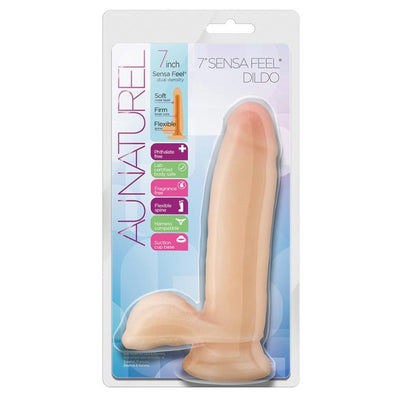 Au Naturel Sensa Feel® Beige Realistic Dildo - 7 Inches | Blush - The Dildo Hub