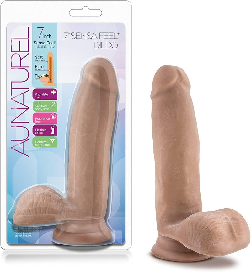 Au Naturel Sensa Feel® Latin Realistic Dildo - 7 Inches | Blush - The Dildo Hub