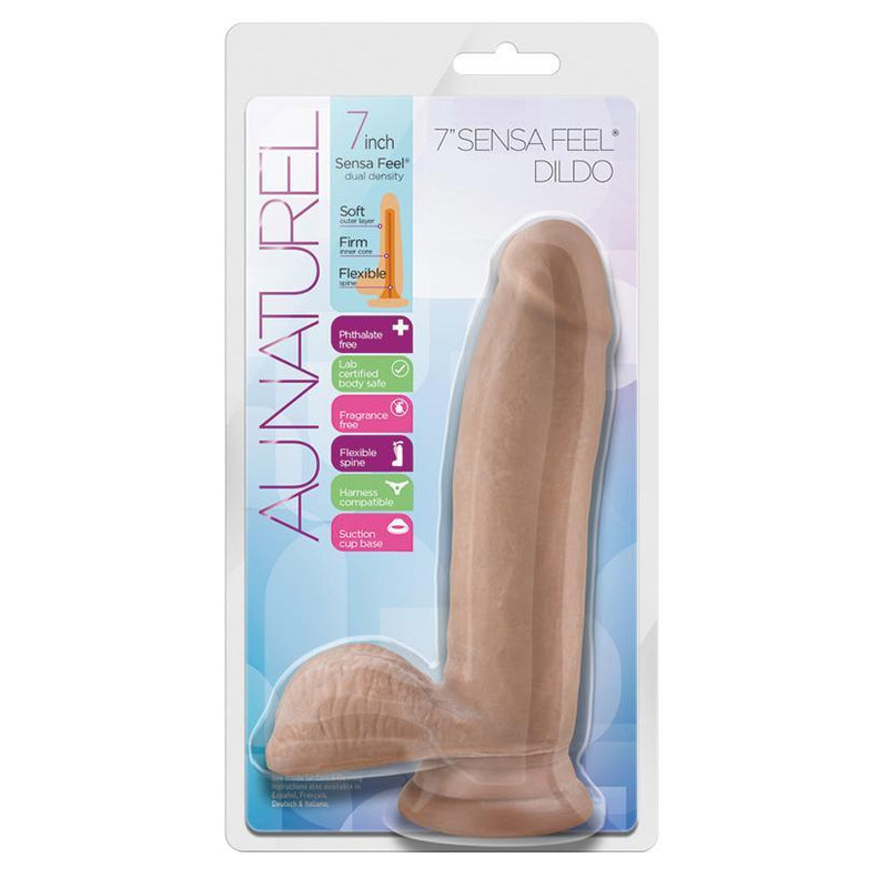 Au Naturel Sensa Feel® Latin Realistic Dildo - 7 Inches | Blush - The Dildo Hub