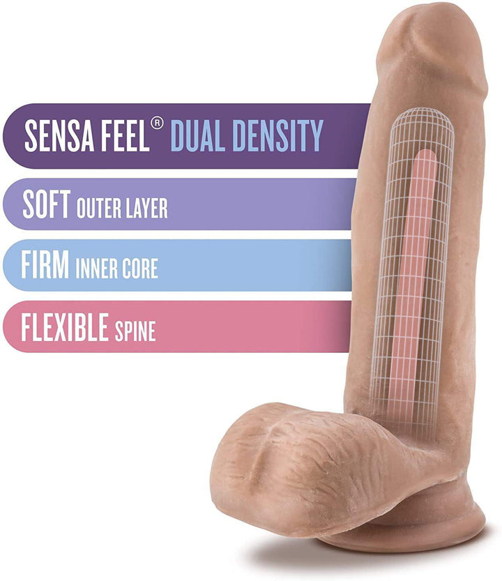 Au Naturel Sensa Feel® Latin Realistic Dildo - 8 Inches | Blush - The Dildo Hub