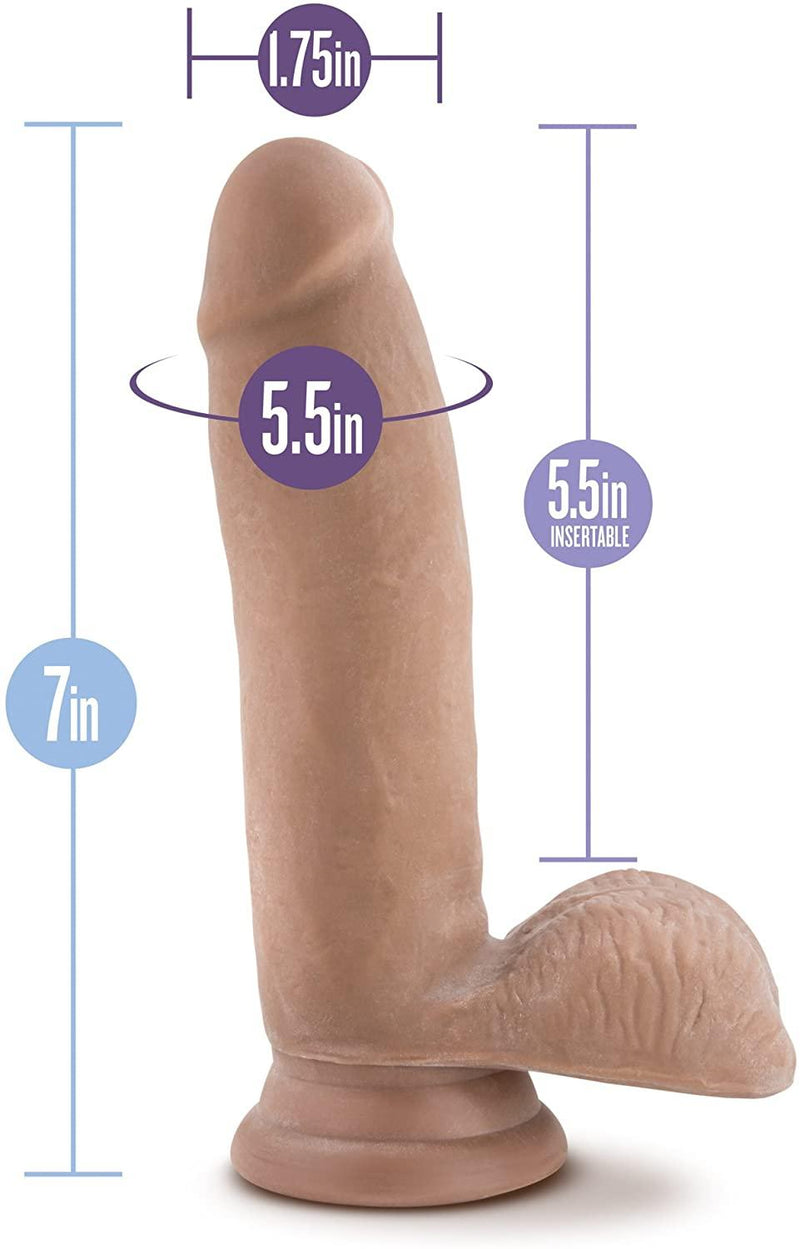 Au Naturel Sensa Feel® Latin Realistic Dildo - 8 Inches | Blush - The Dildo Hub