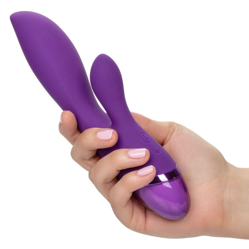 Aura Dual Lover Purple Rabbit Vibrators - 8 Inches | CalExotics - The Dildo Hub