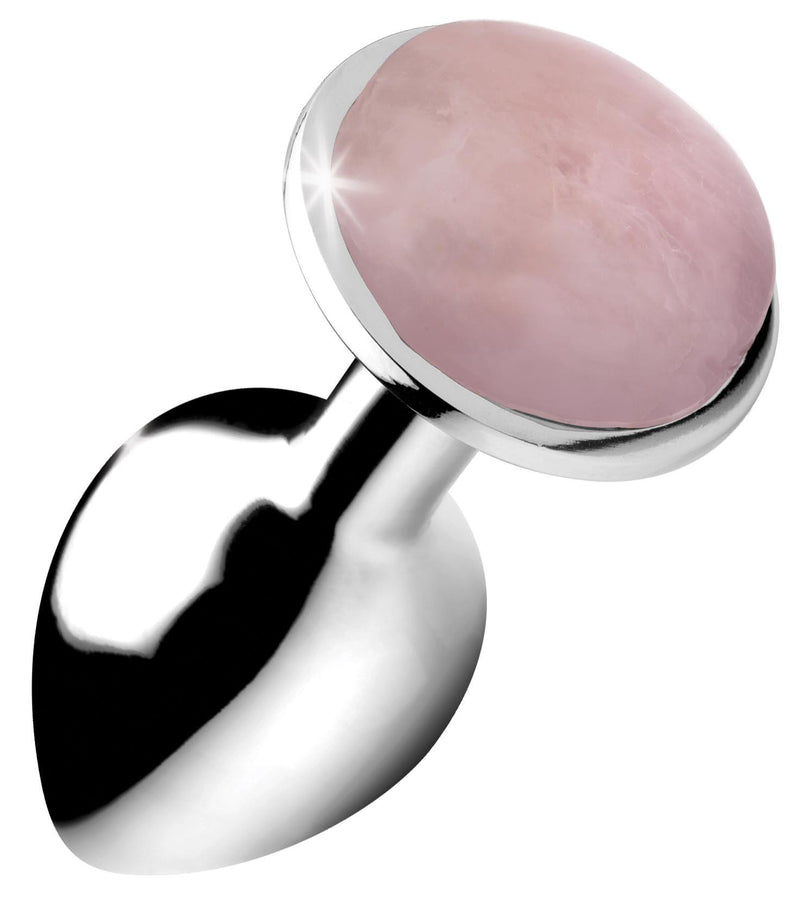 Authentic Rose Quartz Gemstone Anal Plug - Small - The Dildo Hub