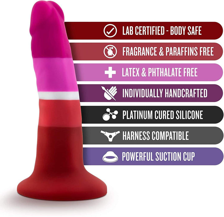 Avant Pride P3 Beauty Silicone Dildo With Suction Cup Base - 5.50 Inches | Blush - The Dildo Hub