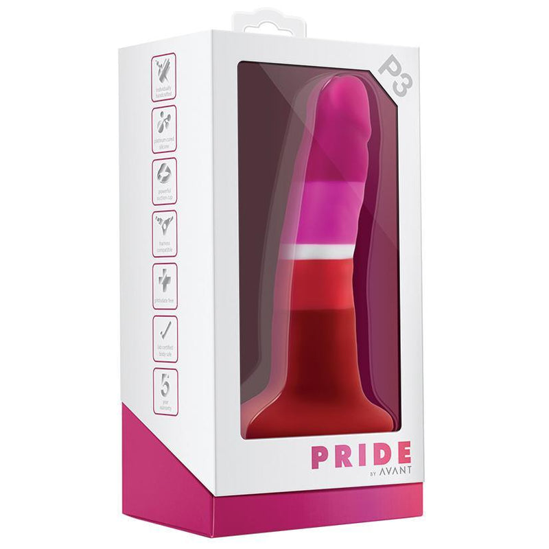 Avant Pride P3 Beauty Silicone Dildo With Suction Cup Base - 5.50 Inches | Blush - The Dildo Hub