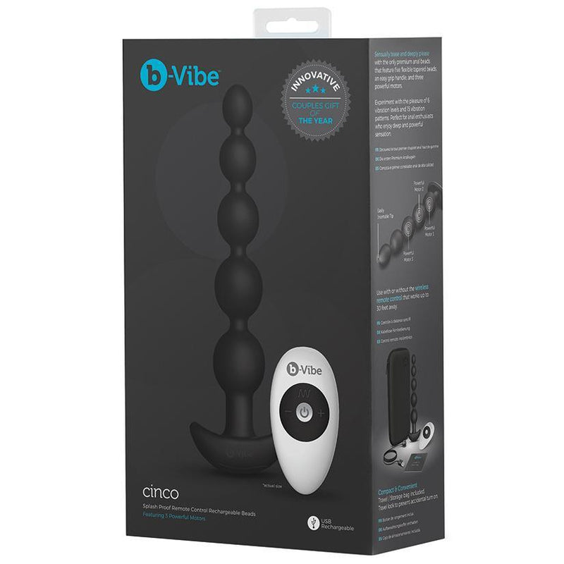 B-Vibe Cinco Anal Beads - The Dildo Hub