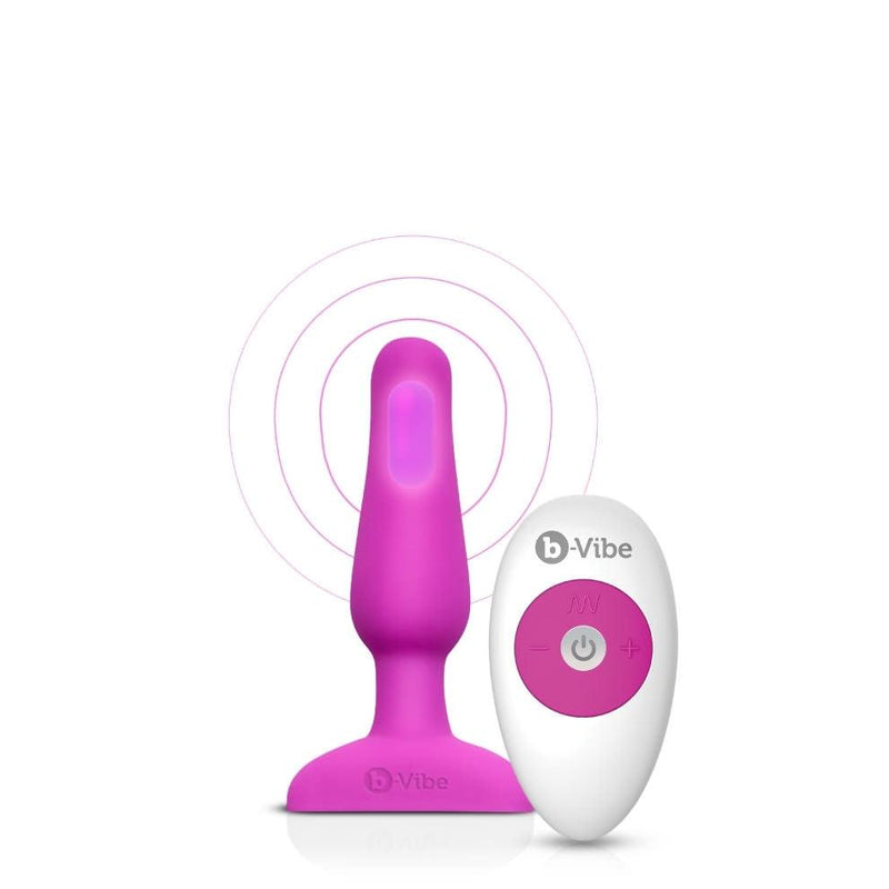 B-Vibe Novice Plug-Fuchsia - The Dildo Hub